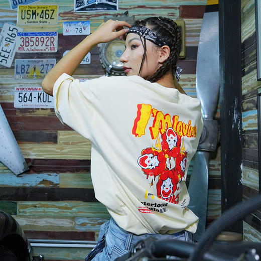 MISHKA大眼球 x BOGY合作系列2022春夏麦当劳叔叔印花短袖T恤男女M21100062M 商品图2