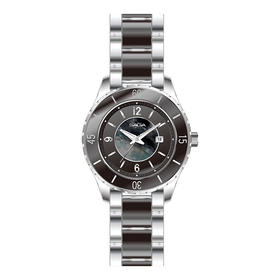 SAGA世家手表 精钢间陶瓷手表带女表