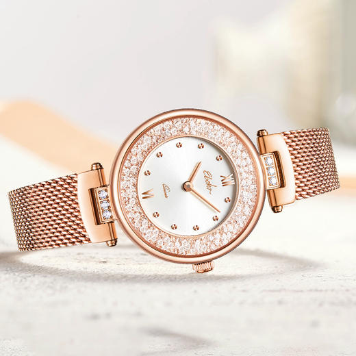 依波（EBOHR）卡纳系列时尚女表石英表小星环防水表女5155 商品图2