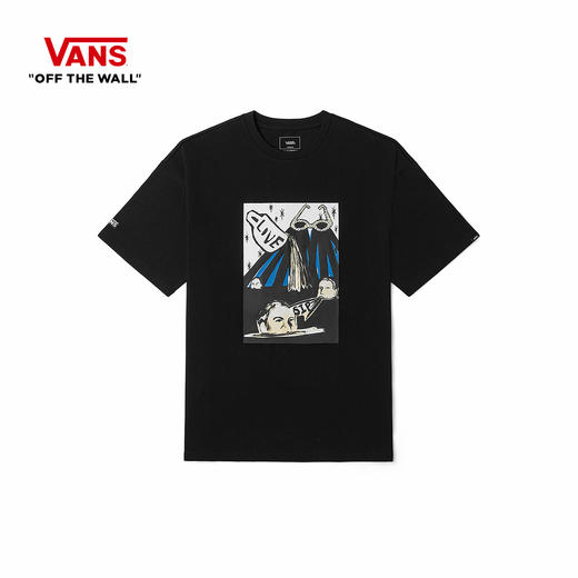 VANS黑色OVERSIZE趣味印花情侣短袖T恤艺术家联名VN0A7TR2BLK 商品图0