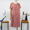 FOCALS福柯斯夏季圆领短袖印花中长款修身连衣裙FRGBX217JV 商品缩略图1