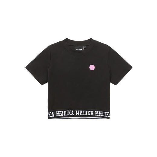 MISHKA大眼球潮牌2022春夏新品 女士短款修身休闲短袖T恤上衣M21100055W 商品图4