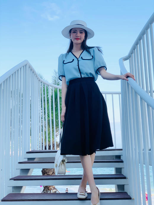 【百图lulu定制】升级版百褶裙 橡筋后腰 易穿脱侧拉链 随性口袋 商品图9