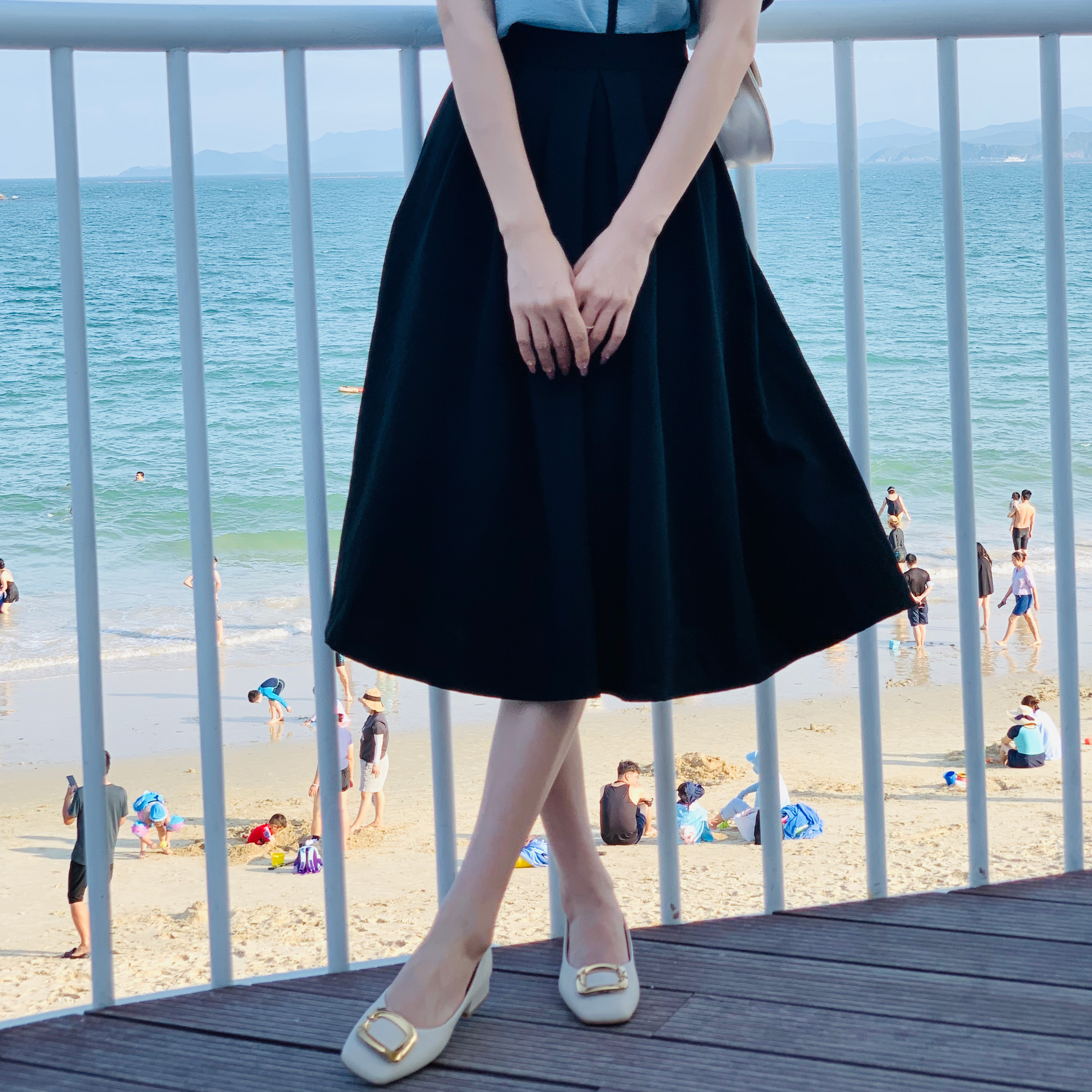 【百图lulu定制】升级版百褶裙 橡筋后腰 易穿脱侧拉链 随性口袋