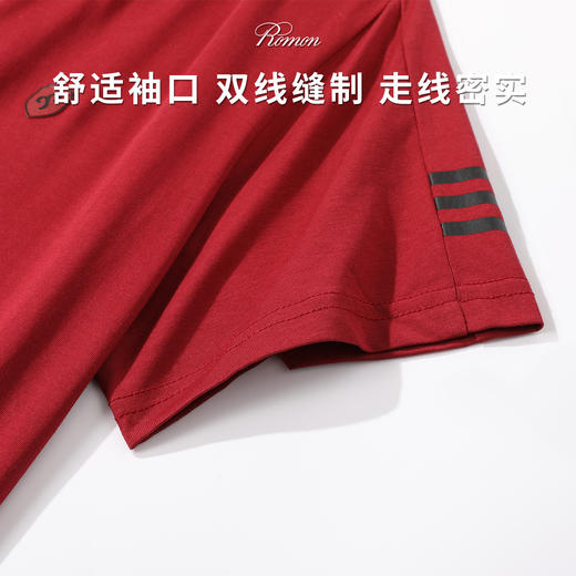 【上衣+裤子】罗蒙夏季新款男士套装 新疆长绒棉 凉爽透气 绵柔亲肤 休闲短袖两件套 商品图8