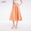 LILY2022夏新款女装气质纯色优雅显瘦高腰半身裙伞裙122230C6502 商品缩略图0