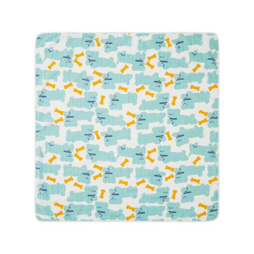 怡比纱布多功能毯（微笑彩虹/香喷喷的肉骨头/小小飞行员/小小宇航员）120*120cm（多款可选） 商品图7