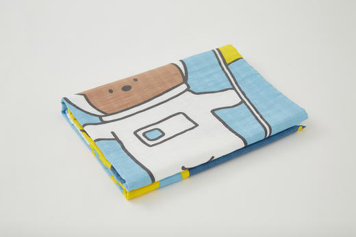 怡比纱布多功能毯（微笑彩虹/香喷喷的肉骨头/小小飞行员/小小宇航员）120*120cm（多款可选） 商品图11