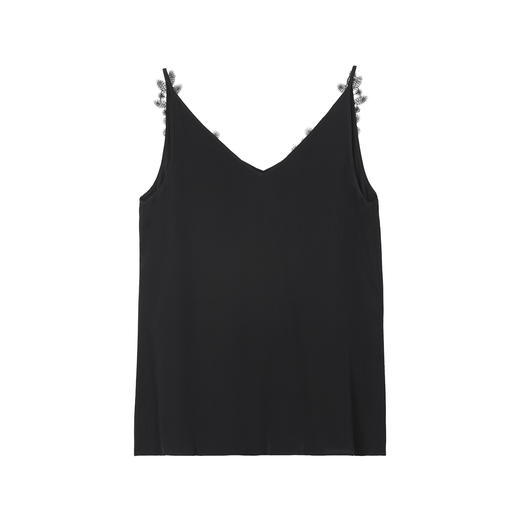 安莉芳夏季性感深V吊带睡衣女士薄款蕾丝边家居上衣ED00105 商品图3