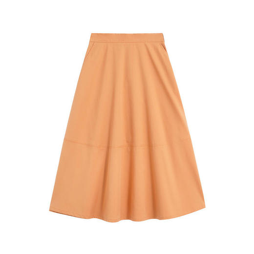 LILY2022夏新款女装气质纯色优雅显瘦高腰半身裙伞裙122230C6502 商品图4