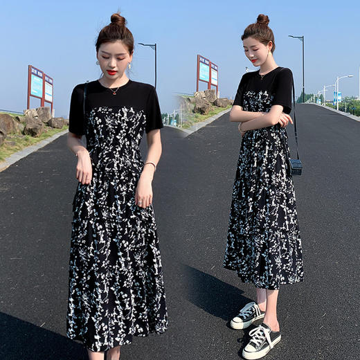 【清新气质，韩版显瘦】夏天穿这条法式碎花裙，如仙女般优雅；又能韩版显瘦，沙滩度假必备。 商品图1