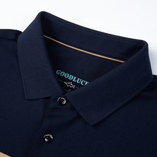 GOOD LUCK/德鲨棉桑蚕丝混纺定位条纹舒适简约长袖T恤BY22108 商品图7