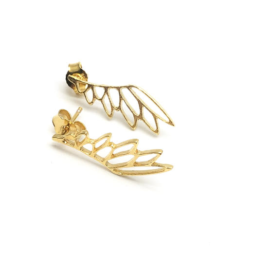 北京仓｜Kiss the Frog-Wing-翅膀 耳环（金色）［希腊设计师］ 商品图0
