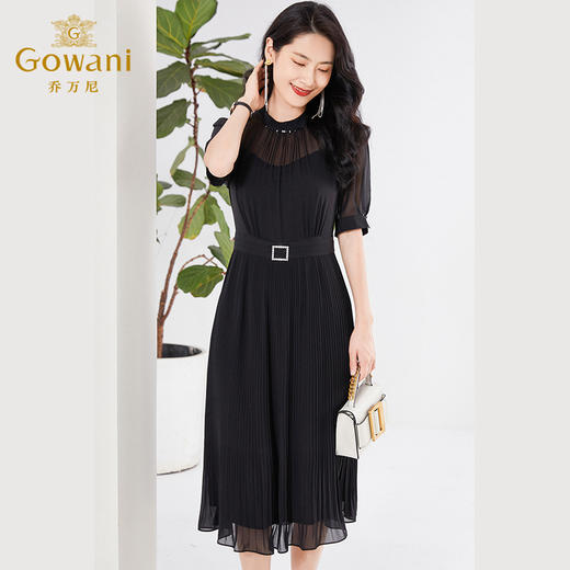 乔万尼真丝连衣裙新款夏季新品收腰显瘦EF2E326 商品图3