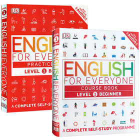 人人学英语1 英文原版 English for Everyone Level 1 英语教材练习册自学书籍套装 DK系列 课外辅助入门初级词汇积累学习书英文版