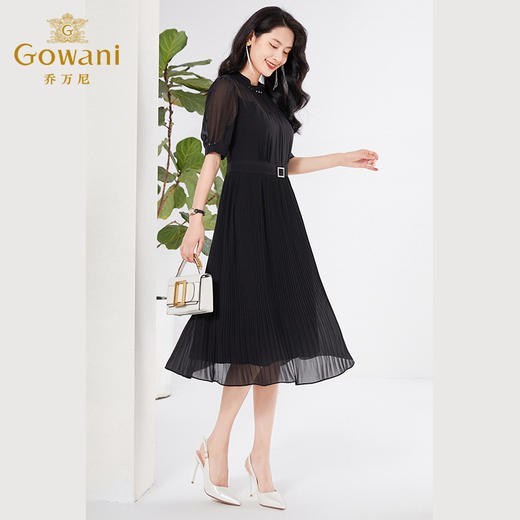 乔万尼真丝连衣裙新款夏季新品收腰显瘦EF2E326 商品图2