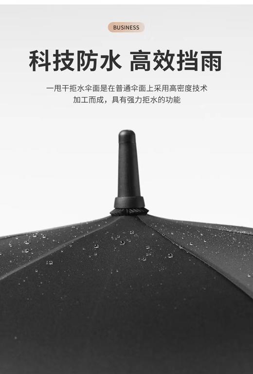 长柄雨伞大号超大抗风长把黑色深蓝棕色直柄防风商务特大号自动雨伞长柄直杆超大双人三人加固厚抗风暴雨1把 商品图2