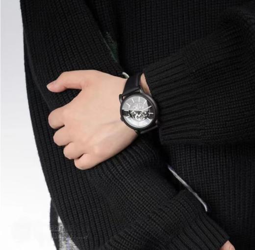 Armani阿玛尼黑武士手表男士运动型 潮流镂空机械表AR60008 商品图3