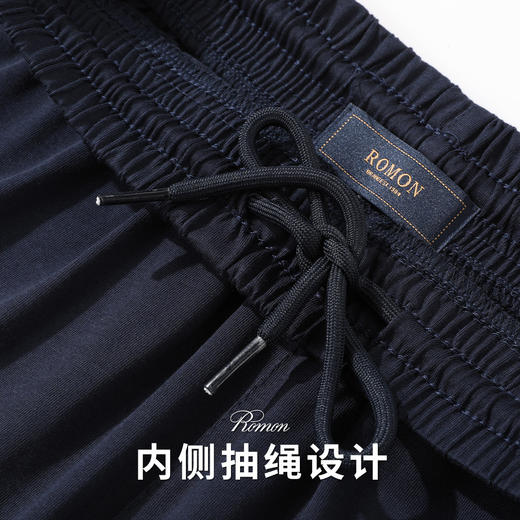 【上衣+裤子】罗蒙夏季新款男士套装亲肤透气运动休闲短袖短裤两件套 商品图9