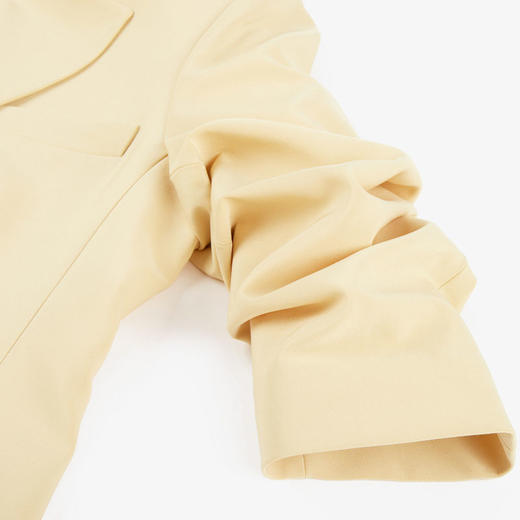 LILY2022夏新款女装气质款纯色别致褶皱修身西装外套122220C2163 商品图3