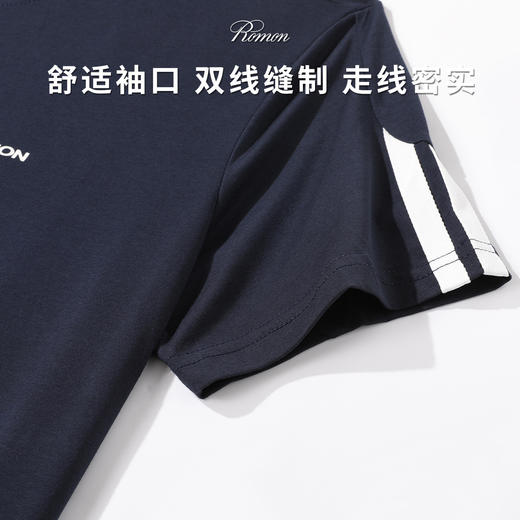 【上衣+裤子】罗蒙夏季新款男士套装亲肤透气运动休闲短袖短裤两件套 商品图6