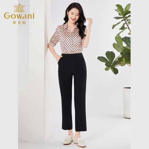 乔万尼西装裤女夏季薄款显瘦休闲裤EF2F377 商品图3