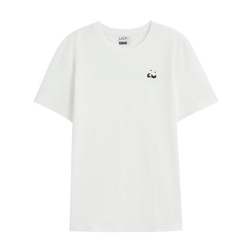 LILY2022夏新款女装时尚洋气不对称休闲圆领短袖T恤122200VT327 商品图2