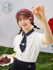 紫涵撞色双层领衬衫短袖女2022夏新款设计感爱心领带上衣03BS169 商品缩略图1