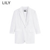 LILY2022夏新女装白色七分袖薄款西装122240C2103 商品缩略图0