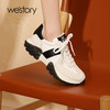 westory2022年春夏新款厚底百搭拼色ins增高休闲运动鞋女S22AM55061 商品缩略图1