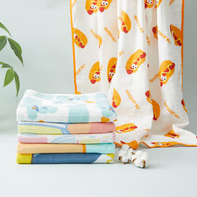 怡比纱布多功能毯（微笑彩虹/香喷喷的肉骨头/小小飞行员/小小宇航员）120*120cm（多款可选）