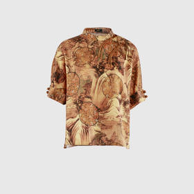 一字扣套头中式上衣