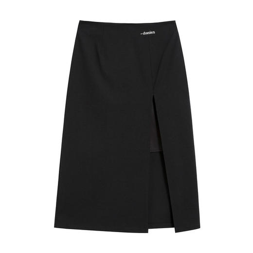 LILY2022夏新款女装别致洋气开叉高腰显瘦A字半身裙122240C6501 商品图4