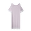 安莉芳E-BRA莫代尔圆领蕾丝边睡裙女士长款露肩家居裙KL00102 商品缩略图5