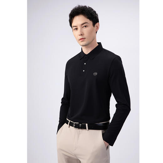 GOOD LUCK/德鲨超弹轻薄舒适干爽净色简约长袖T恤BY22101 商品图2