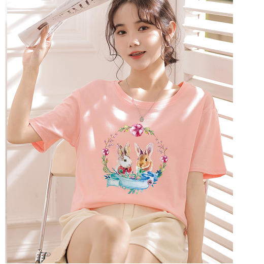 棉致女士纯棉短袖T恤2件（第二件备注颜色尺码） 商品图3