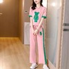 JLTX-8988新款炸街洋气时尚短袖休闲欧洲站粉色运动套装两件套 商品缩略图2