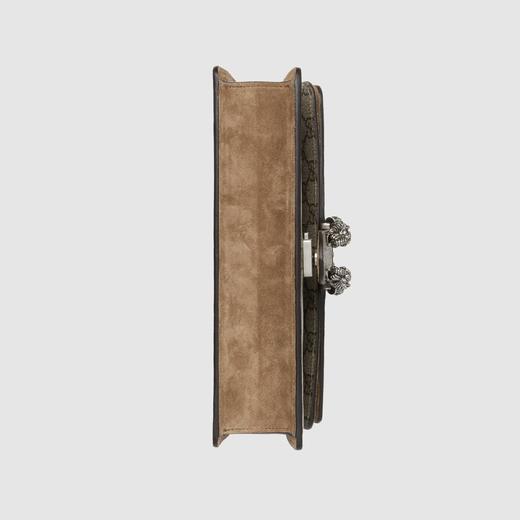 GUCCI 古驰 女士Dionysus系列GG小号虎头扣肩背包酒神包 乌木色单肩斜挎包 49962392TJN 商品图4