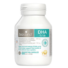 【香港直邮】澳洲佰澳朗德Bio Island婴幼儿海藻油DHA 60粒