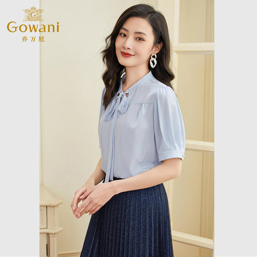 乔万尼真丝衬衫女上衣减龄设计小衫EF2C329 商品图2