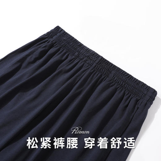 【上衣+裤子】罗蒙夏季新款男士套装亲肤透气运动休闲短袖短裤两件套 商品图8