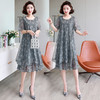印花宽松，时尚气质优雅减龄中长裙显瘦连衣裙HR-YYG82709 商品缩略图1
