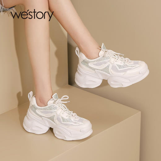 westory2022年厚底增高百搭休闲透气运动老爹鞋W22AM54901 商品图0