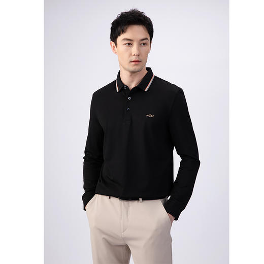 GOOD LUCK/德鲨棉桑蚕丝混纺舒适柔软两色可选长袖T恤BY22109 商品图5