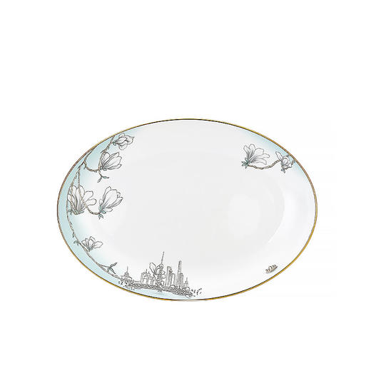 【6F】玛戈隆特 6人份玉兰花开骨瓷餐具套装家用中式轻奢创意碗碟盘 礼品 商品图1