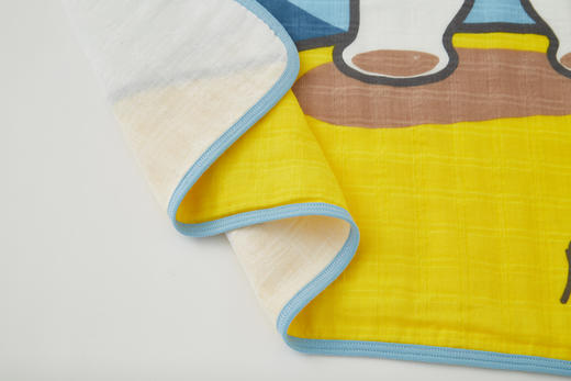 怡比纱布多功能毯（微笑彩虹/香喷喷的肉骨头/小小飞行员/小小宇航员）120*120cm（多款可选） 商品图10