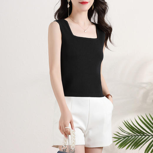 冰丝方领小背心，西装内搭上衣无袖吊带打底衫CC-32-2005 商品图4