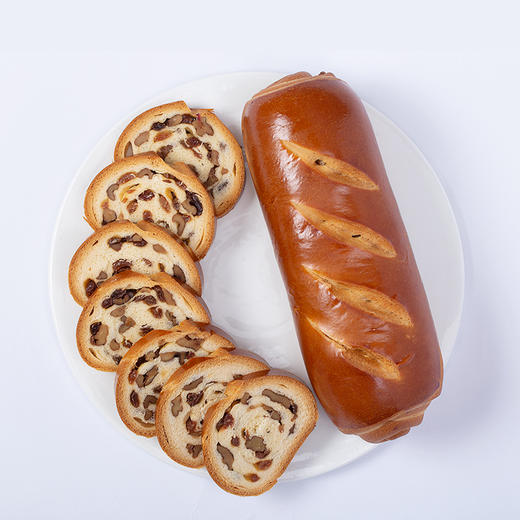 【顺丰包邮】卡吉诺原味大列巴400g*3条 核桃仁葡萄干早餐面包 商品图1