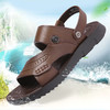 强人凉鞋男夏季新款沙滩鞋外穿防滑牛皮凉鞋两穿拖鞋休闲皮凉鞋男 商品缩略图11