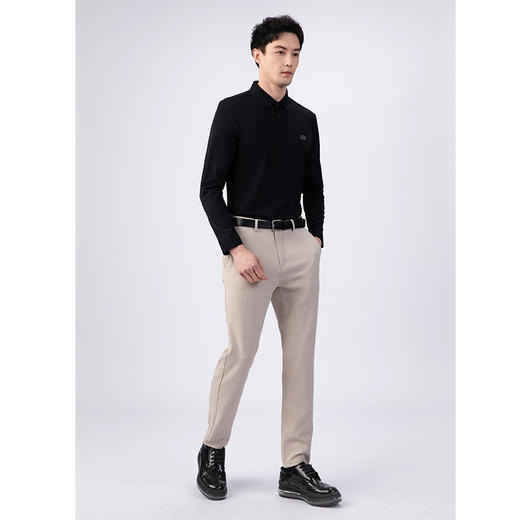 GOOD LUCK/德鲨超弹轻薄舒适干爽净色简约长袖T恤BY22101 商品图1